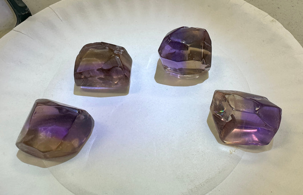 Ametrine faceting rough